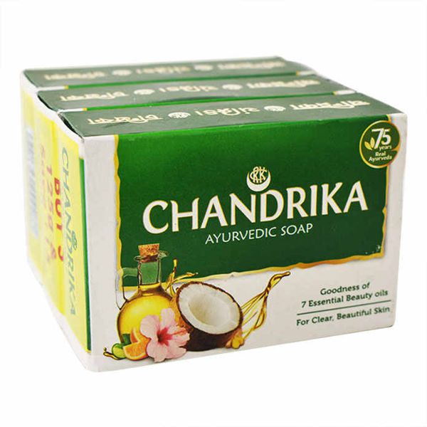 Chandrika Ayurvedic Soap [3 Pieces x 125 Grams]